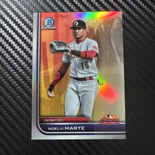 2023 Bowman Chrome Noelvi Marte Arizona Fall League Stars Refractor Insert Reds 