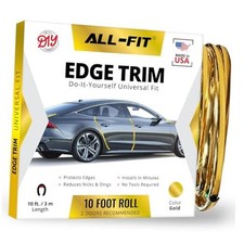 Car Door Edge Protector Universal DIY Edge Trim to Prevent Scratches Gold