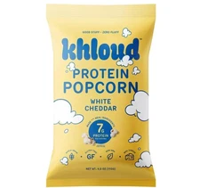 Khloud Khloe Kardashian Cheesy Protein Popcorn - White Cheddar, Gluten Free, 4oz