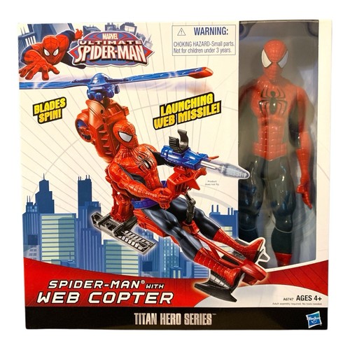 Hasbro Titan Hero Series Marvel Ultimate Spider-Man Figure & Web Copter - Picture 1 of 4