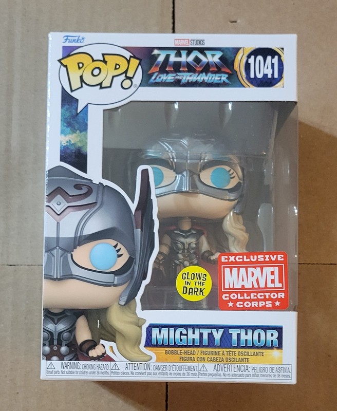 Funko Pop! Mighty Thor Love Thunder #1041 Marvel Collector Corps GitD