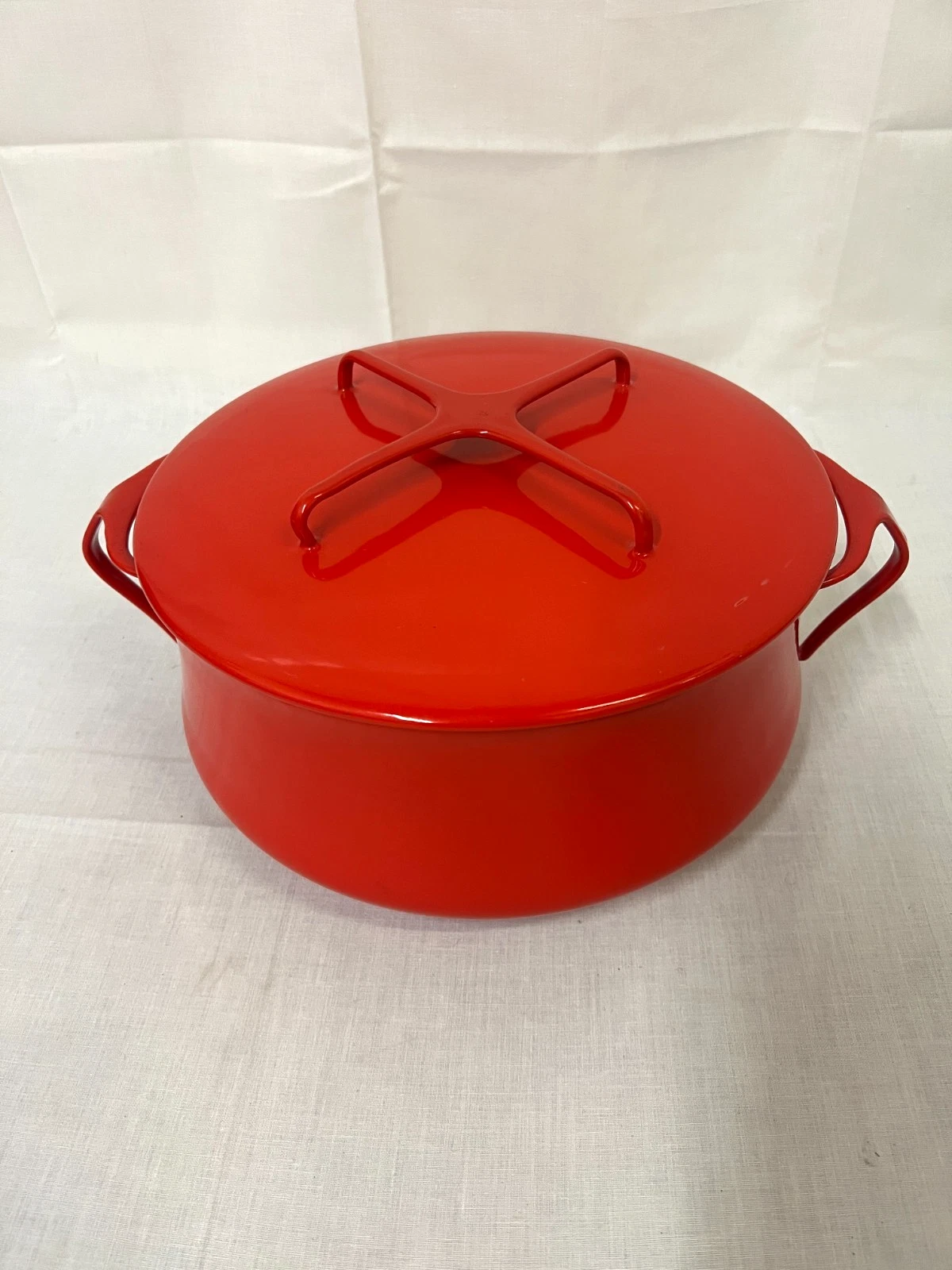 DANSK Kobenstyle 1950's DENMARK IHQ 10" Dutch Oven w/ Lid Red 5qt