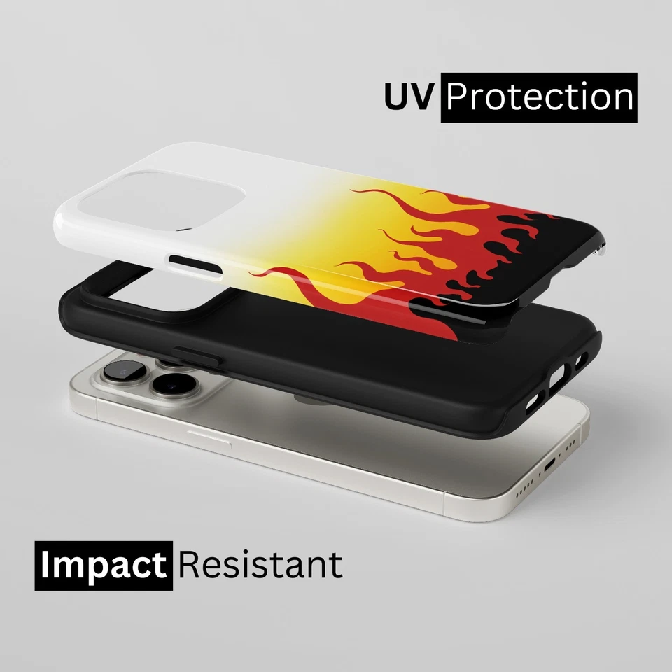 Flame Haori Phone Case Anime Hard Cover All Models - Image 4 of 4