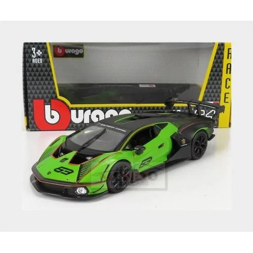 1:24 BURAGO Lamborghini Essenza Scv12 #63 2020 Green Black BU28017 - Immagine 2 di 2