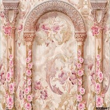 8'x8'Computer-painted  Wallpaper Flower Scenic Photo background backdrop BHF1697