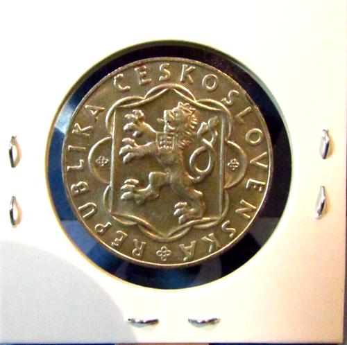1954 Czechoslovakia 10 Korun END WWII Silver BU Coin Anti Nazi Uprising - Picture 2 of 2