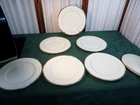 6pc Exquisite Oscar De La Renta Hospitality Black Decorative Dinner Plates