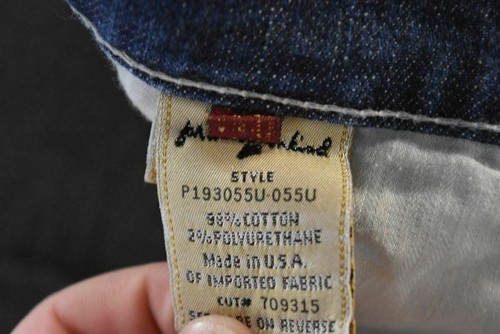 Pantalones de mezclilla 7 for All Mankind talla 27 azul lavado medio algodón enredados - Imagen 5 de 5