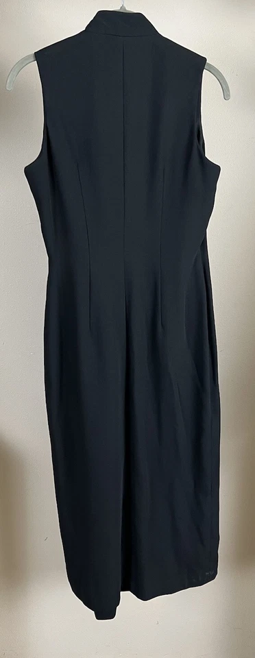 Ann Tjian For Kenar Dress Black Size 6 Wrap Button Front Blazer Dress - Image 2 of 4