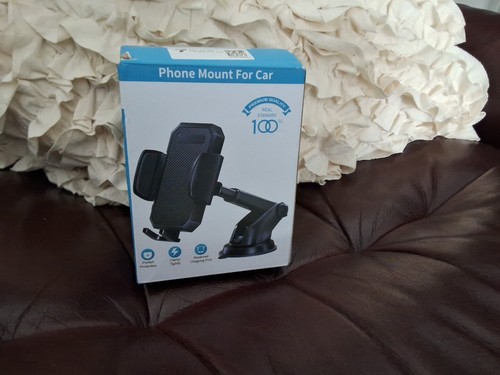 Support téléphone voiture amélioré forte qualité ventouse bras long - Photo 2 sur 12