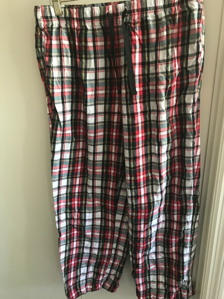Victoria Secret Flannel Pajama Pants M Plaid Multicolor Cotton Blend sleep