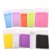 Dental Micro Applicators Tips Disposable Makeup Eyelash Brush Swab Mascara Wand