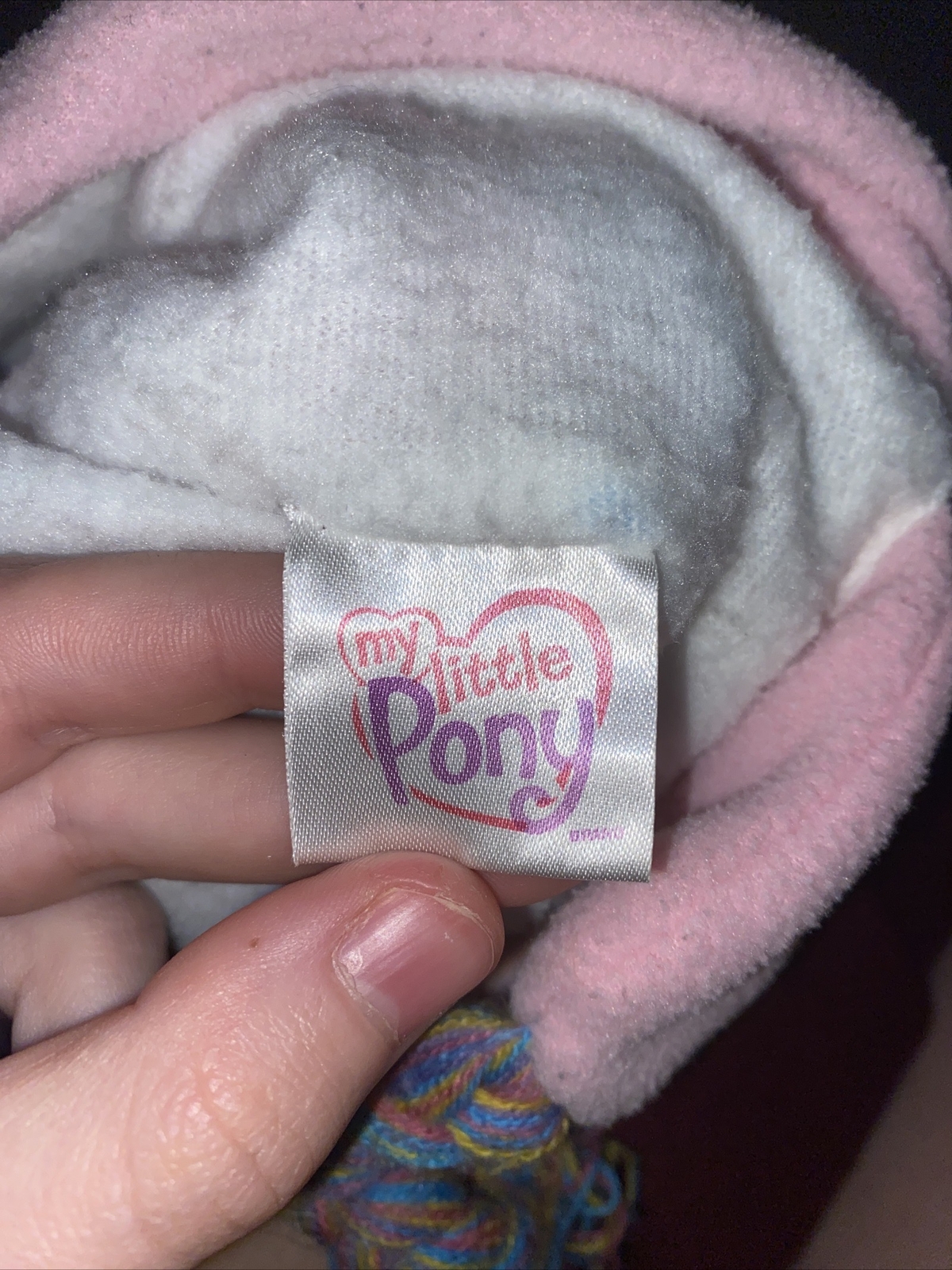 Cappello berretto My Little Pony rosa multicolore lavorato a maglia