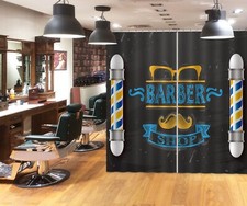 3D Glasses Beard A4011 Barber Shop Photo Curtain Window Blockout Fabric Amy 2023