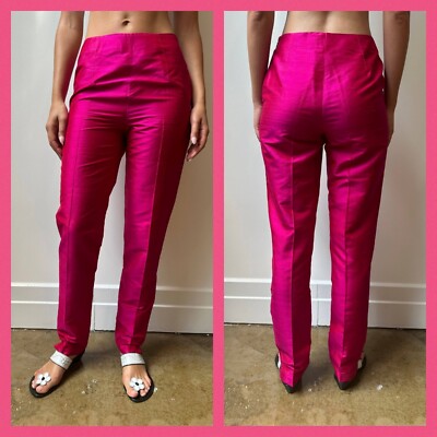 Authentic Vintage YSL 100% Silk Dress Pants 26'' Waist