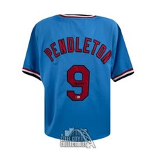Terry Pendleton Autographed St Louis Custom Blue Baseball Jersey - BAS