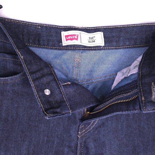 Levis 511 Slim Jeans 16REG 28X28 Blue Black Label Straight Leg - Picture 3 of 10