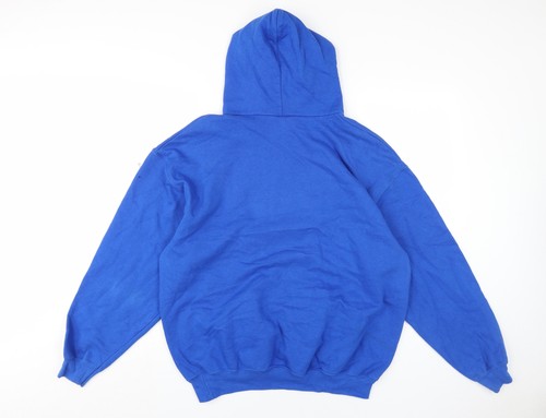 Superman Unisex Blue Pullover Hoodie L Graphic Print - Picture 2 of 12