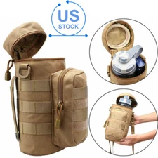 Military Tactical Bag Adjustable Water Bottle Pouch MOLLE Attachment for Hiking