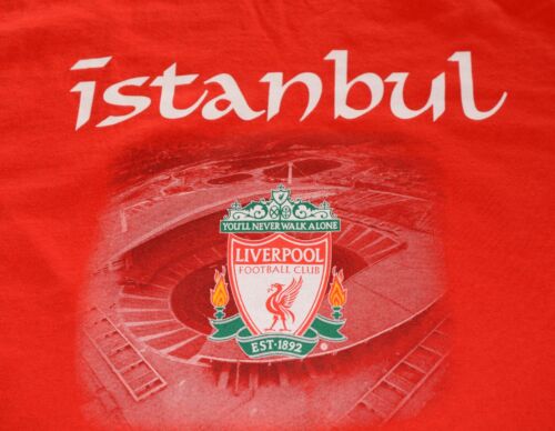 Liverpool FC 2005 Champions League Final Istanbul Graphic Red T-Shirt Mens Large - Picture 3 of 5