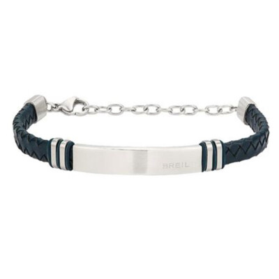 Bracciale Uomo Acciaio Leather Twine Blu Breil TJ3359