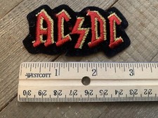  NEW OLD STOCK Vintage AC/DC Classic Logo Patch Approx 3  Red Gold Black