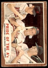 1962 TOPPS HANK BAUER 127 POOR PRIDE THE A'S SIEBERN LUMPE KANSAS CITY ATHLETICS