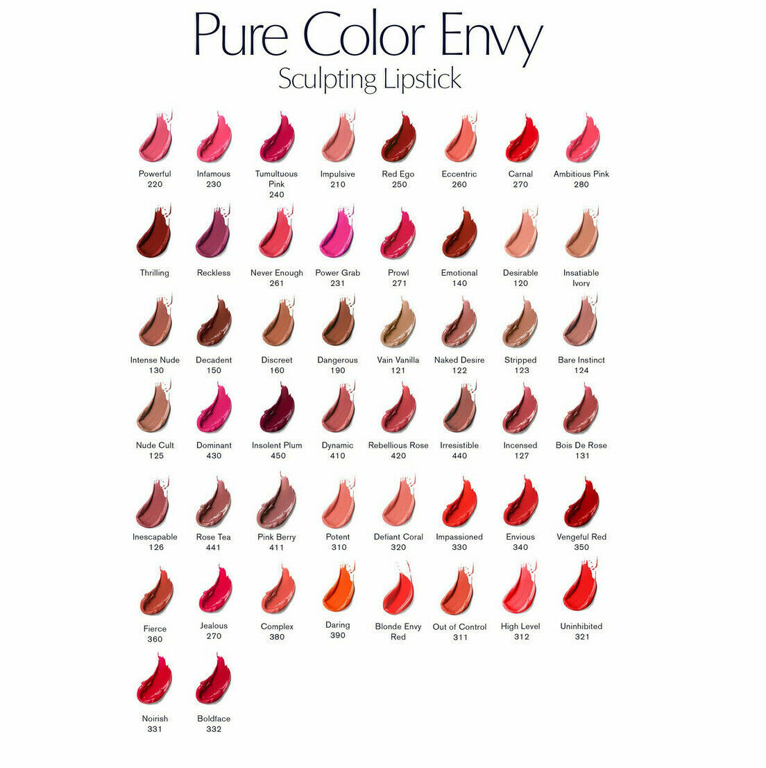 Estee Lauder Pure Color Envy Sculpting Lipstick Choose Shade .12oz