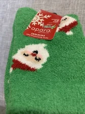 2 Pairs Apara Santa Christmas  Ultra Moisturizing fuzzy Socks Women’s Sz5-10 New