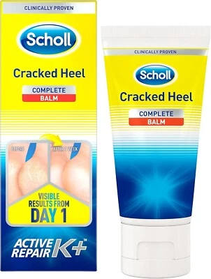 Scholl Cracked Heel Balm Repair K+ Active, for Cracked Heels and Dry Skin 60mlUK