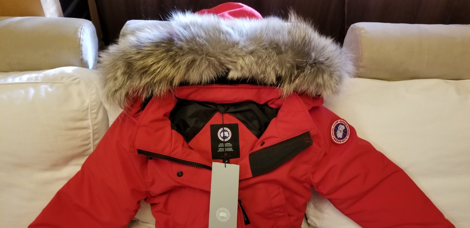 BRAND NEW LATEST GREY LABEL RED CANADA GOOSE TRILLIUM SMALL ARCTIC PARKA JACKET image 2