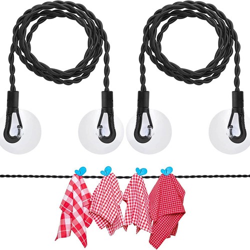 Portable Travel Camping Clothesline Washing Clothes Line Rope AU - Picture 5 of 21