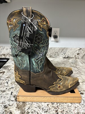 Dan Post Vintage Women s Bluebird Leather Chocolate  Boots DP3544 Size 8.5 M