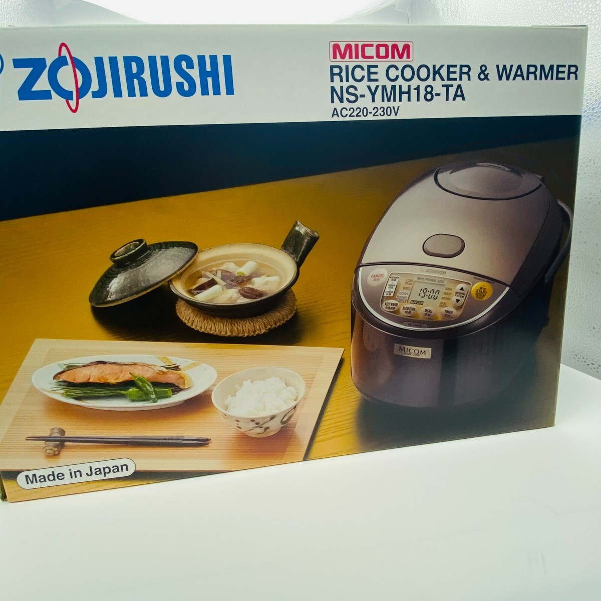 Zojirushi NS-YMH18-TA 10cups 220-230V 610W Silver Rice Cooker