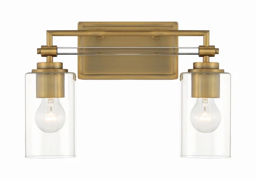 Minka Lavery Binsly 2 Light Bathroom Vanity, Antique Noble Brass - Picture 2 of 5