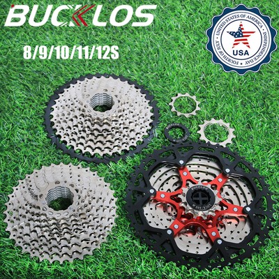  BUCKLOS MTB Road Bike Cassette 8/9/10/11/12 Speed 11-52T Sprocket fit Shimano