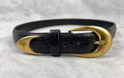 Aunthentic Vintage -franco-moschino-redwall-black belt Authentic Vintage Salvatore Ferragamo Wide Hip Belt With  main image 2
