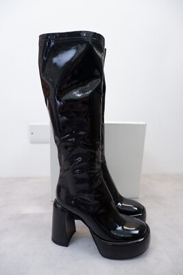 Russell \u0026 Bromley Womens BRAND NEW Vivienne Knee High Heeled Boots Black  Patent | eBay UK
