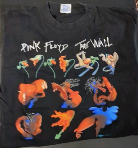 Vntg Pink Floyd The Wall Tour T Shirt Mens XL Double Si 1990s vintage concert t-shirt, vintage, size XL, single stitch, B+ condition