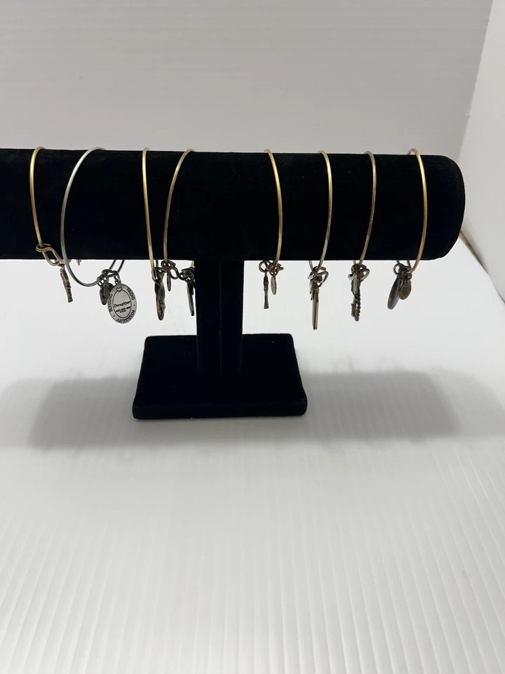 Lote Brazalete Pulsera Alex and Ani Tono Varios Dijes Temas Mixtos Joyería Foto 2 de 4