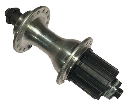 HINTEN QUANDO 130mm Alu Fahrrad Kassette Nabe 32H Alu Schnellspanner silber