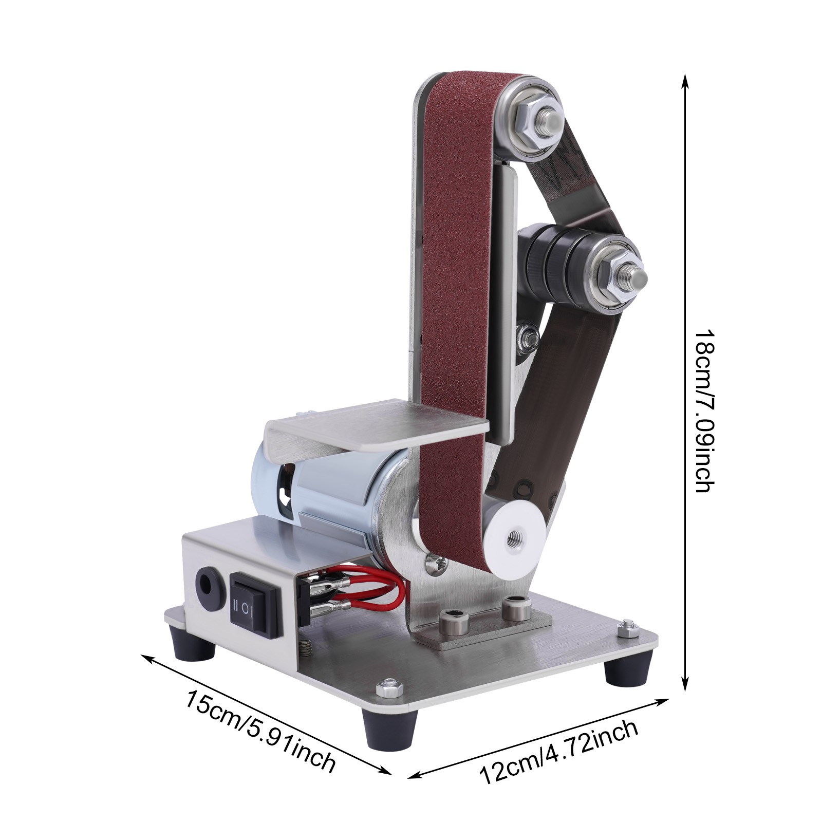 DIY Mini Belt sander Knife Apex Edge sharpener Polishing Grinding Machine w/Belt