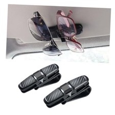 2PCS Glasses Holders for Car Sun Visor, Glasses Clip Organizer, Sunglasses Gray