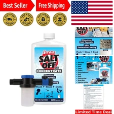 Salt Off Kit: 32 Oz Concentrate & Applicator for Effortless Marine Cleaning