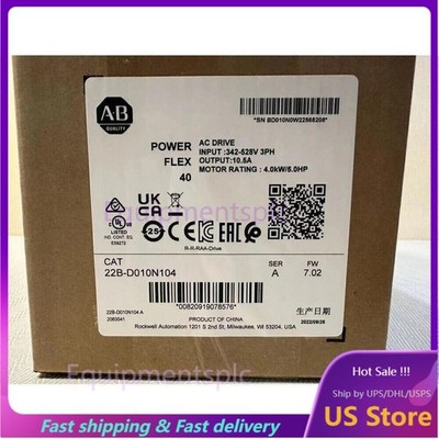 22B-D010N104 Allen-Bradley PowerFlex 40 4KW 5HP AC Drivev 22BD010N104