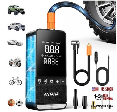 Tire Inflator Portable Air Compressor, 150 PSI Cordless Smart Air Pump for Car