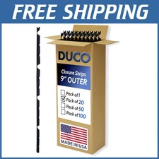 Weatherproof Metal Roof Foam Strips - 20 Pack Black