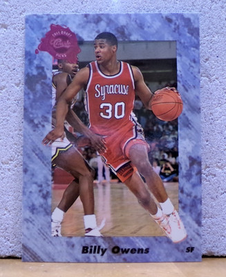 RARE VINTAGE INTERNATIONAL CARD BASKETBALL STAR BILLY OWENS SYRACUSE / KINGS