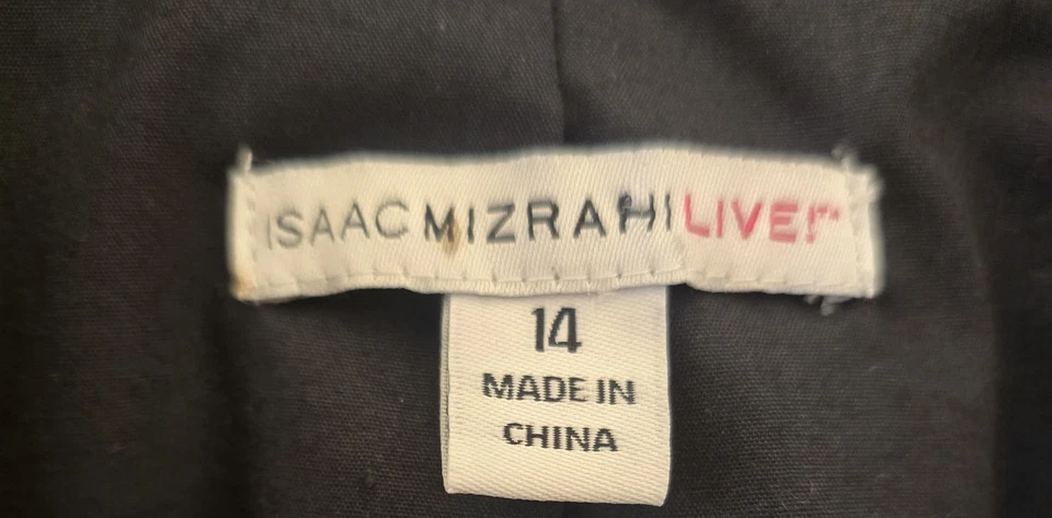 Isaac Mizrahi Live! Blazer estampado animal con cinturón talla 14 Foto 4 de 4