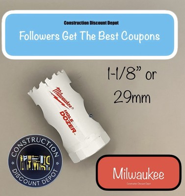 Milwaukee Tool 49-56-9611 1-1/8'' Hole Dozer Bi-Metal Hole Saw